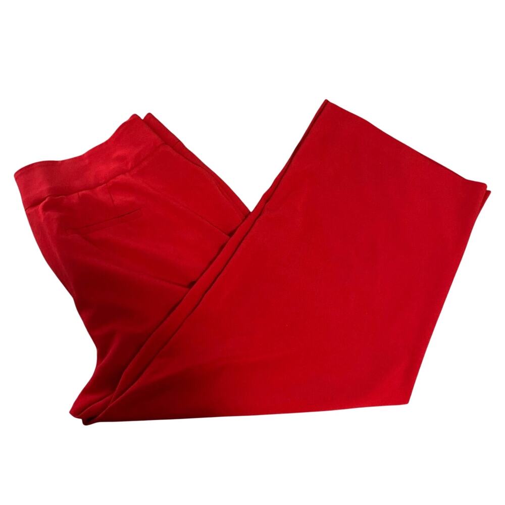 Lane Bryant The Allie Wide Leg Trouser Pants 22R Red Office Career Wear